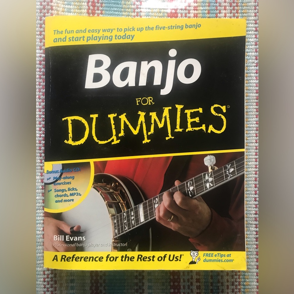 Banjo for Dummies by Bill Evans (2007, Paperback) With CD